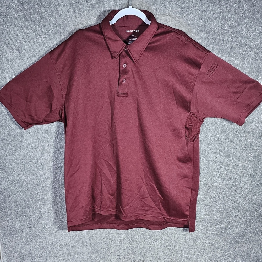 Propper Tactical‎ Performance Polo Shirt Mens Size XL Burgundy Short Sleeve